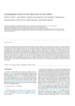 Crystallographic Control on the Substructure of Nacre Tablets ⇑ Antonio G