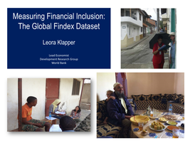 Measuring Financial Inclusion: the Global Findex Dataset