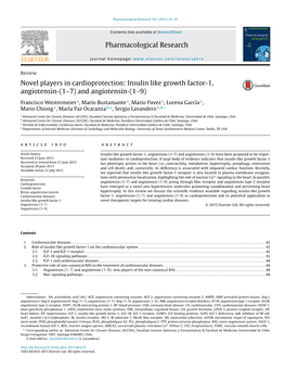 Novel Players in Cardioprotection: Insulin Like Growth Factor-1, Angiotensin-(1–7) and Angiotensin-(1–9)