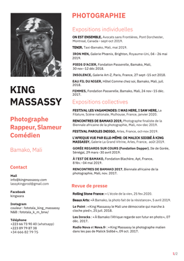 KING MASSASSY, Galerie La Grand Vitrine, Arles, France, Août 2019