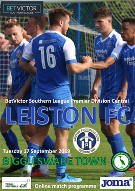 Tuesday 17 September 2019 Online Match Programme Betvictor