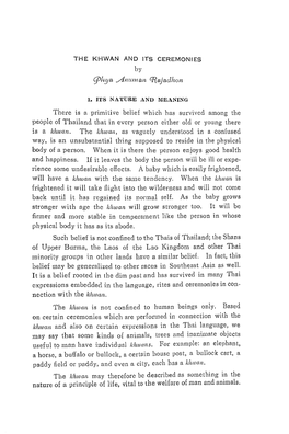 THE KHWAN and ITS CEREMONIES 131 Development, with Degrees of Elaboration Pertaining to Different Classes and Ranks of the People Concerned