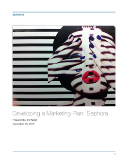 DEVELOPING a MARKETING PLAN- SEPHORA