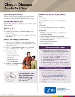 Chagas Disease Fact Sheet