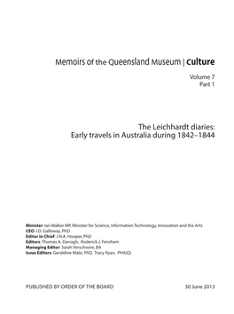 The Leichhardt Diaries: Early Travels in Australia During 1842–1844