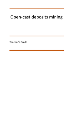 Open-Cast Deposits Mining