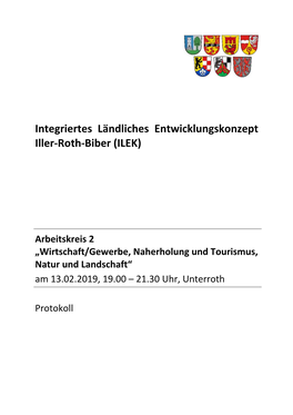 Integriertes Ländliches Entwicklungskonzept Iller-Roth-Biber (ILEK)