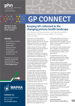 Keeping Gps Informed in the Changing Primary Health Landscape