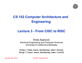 From CISC to RISC