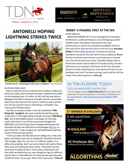 Antonelli Hoping Lightning Strikes Twice Cont