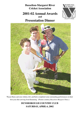 2001-02 Annual Awards Presentation Dinner
