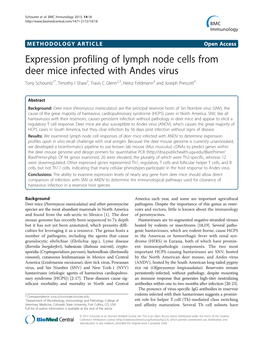 Expression Profiling of Lymph Node Cells from Deer Mice Infected With