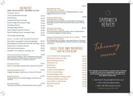 Takeaway Menu