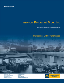 Imvescor Restaurant Group Inc