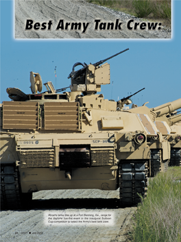 24 ARMY July 2012 Abrams Tanks Line up at a Fort Benning, Ga., Range For