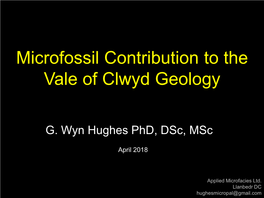 Daeareg Dyffryn Clwyd the Geology of the Vale of Clwyd