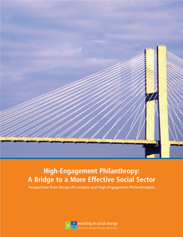 High-Engagement Philanthropy: a Bridge To