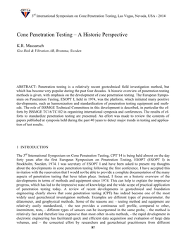 Cone Penetration Testing, Las Vegas, Nevada, USA - 2014