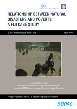 Relationship Between Natural Disasters and Poverty: a Fiji Case Study