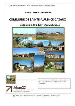 COMMUNE DE SAINTE-AURENCE-CAZAUX Elaboration De La CARTE COMMUNALE