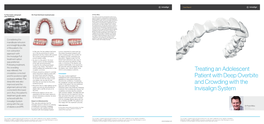 Treating an Adolescent Patient with Deep Overbite and Crowding With