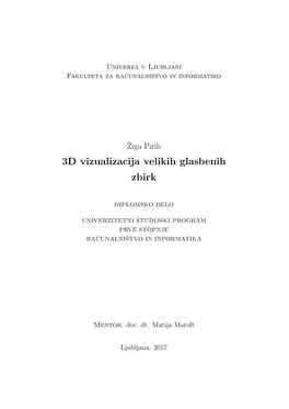 3D Vizualizacija Velikih Glasbenih Zbirk