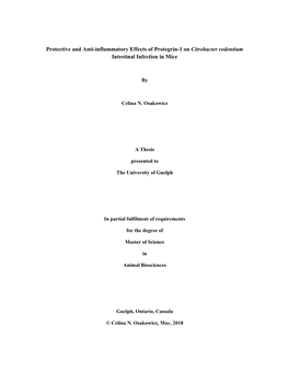 Protective and Anti-Inflammatory Effects of Protegrin-1 on Citrobacter Rodentium Intestinal Infection in Mice