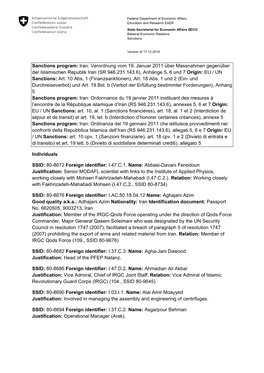 Iran: Verordnung Vom 19