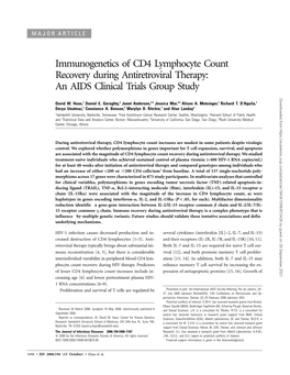 Immunogenetics of CD4 Lymphocyte Count