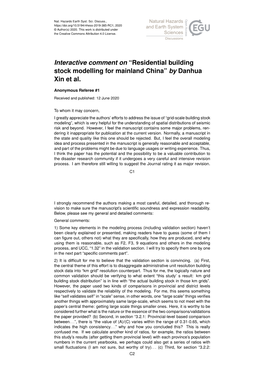 Residential Building Stock Modelling for Mainland China” by Danhua Xin Et Al