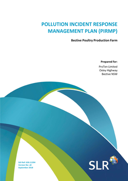Pollution Incident Response Management Plan (Pirmp)