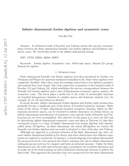 Arxiv:1707.03610V1 [Math.RA]