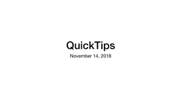 Meeting Tips 2018-11-11