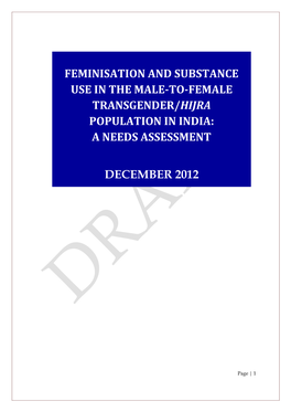 Feminisation and Substance Use in the Male-To-Female