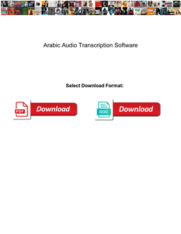 Arabic Audio Transcription Software