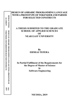 Design of Amharic Programming Language