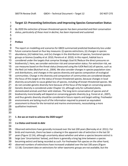 Preventing Extinctions and Improving Species Conservation Status