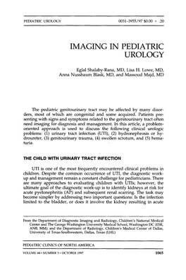 Imaging in Pediatric Urology