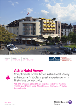 Astra Hotel Vevey ALE and Swisspro