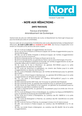 Note Aux Rédactions