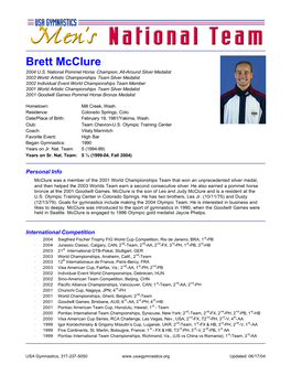 Brett Mcclure 2004 U.S