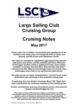 LSC Cruising Notes, May 2017