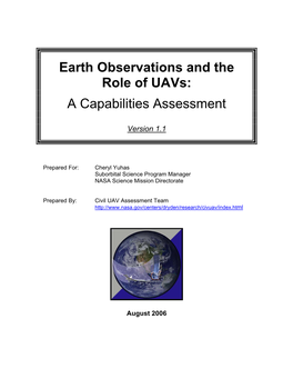 Earth Observations and the Role of Uavs