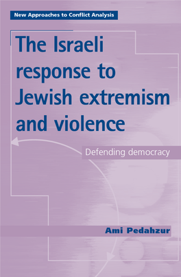 THE ISRAELI RESPONSE to JEWISH EXTREMISM and VIOLENCE RJEPR 8/15/02 11:13 AM Page Ii
