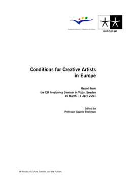 Conditions for Creative Artists in Europe