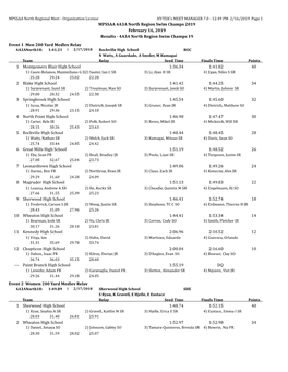 MPSSAA 4A3A North Region Swim Champs 2019 February 16, 2019 Results - 4A3A North Region Swim Champs 19