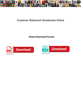 Customer Statement Quickbooks Online
