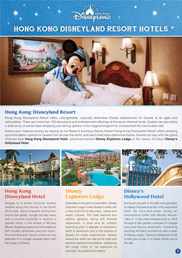 Hong Kong Disneyland Hotel, Adventure-Themed Disney Explorers Lodge Or the Classic Art-Deco Disney’S Hollywood Hotel