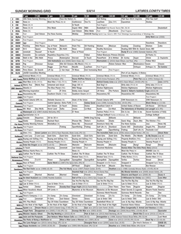 Sunday Morning Grid 5/4/14 Latimes.Com/Tv Times