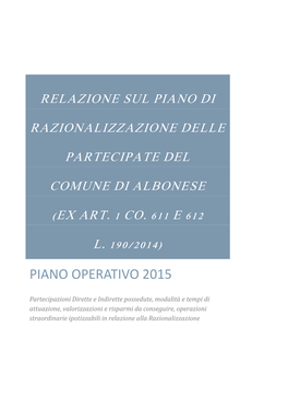 Piano Di Razionalizzazione Delle Partecipate.Pdf